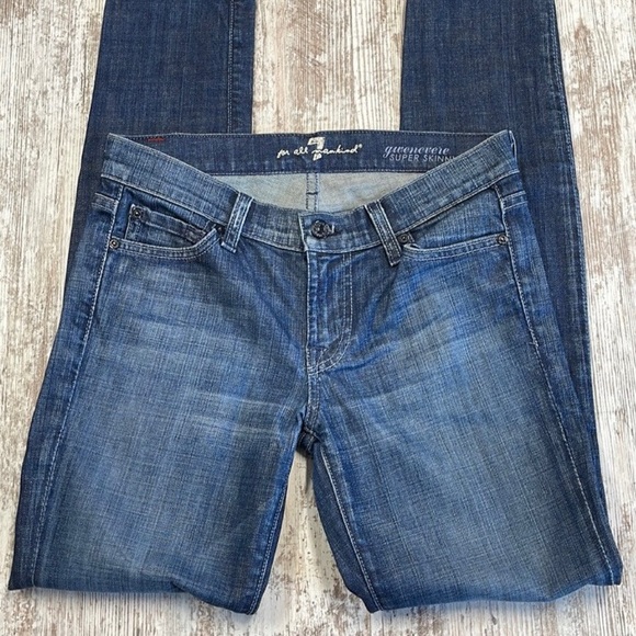 7 For All Mankind Gwenevere Skinny Raw Hem Jeans - Picture 4 of 14